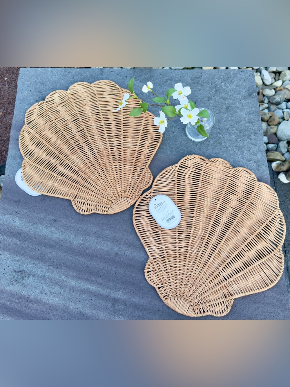 Coastal Woven Rattan Shell 🐚 Chargers — Threshold™ Designed with Studio McGee